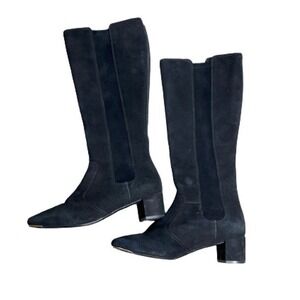 TORY BURCH SUADE LEATHER‎ BLACK KNEE HIGH BOOTS SIZE 7.5 M